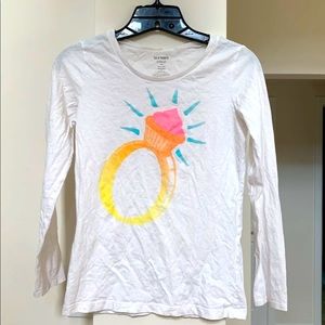 Cupcake ring long sleeve girls graphic tee size 14